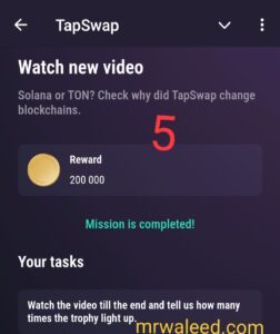 Tapswap Video Code Today