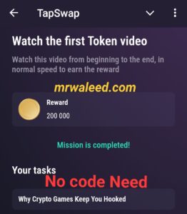 Tapswap YouTube Video Code daily