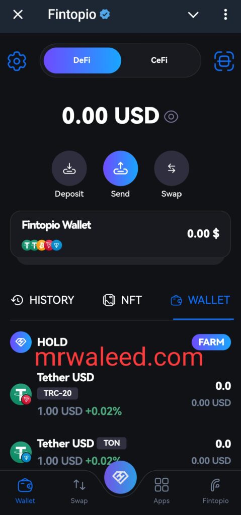 How connect wallet with fintopio