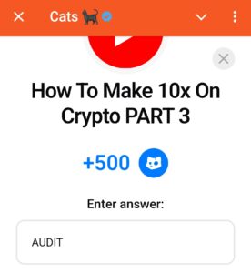 How to make 10x on Crypto Part 3 Cats Airdrop video code