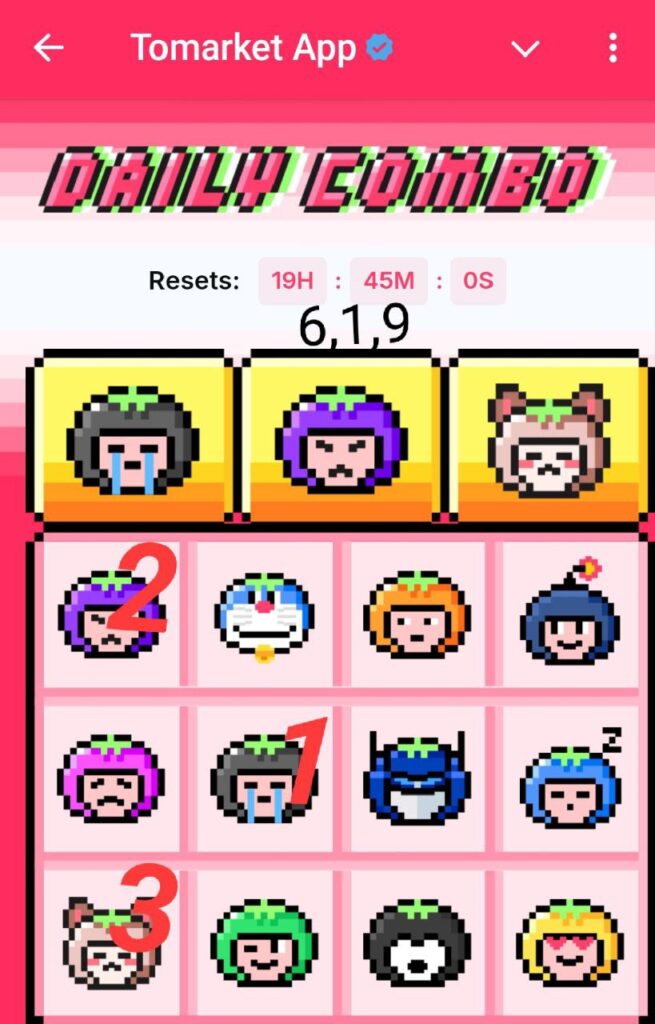 Tomarket 24 October Secret Combo Code